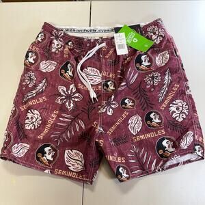 Florida State Seminoles Wes & Willy Vintage Volley Swim Trunks 2XL NWT